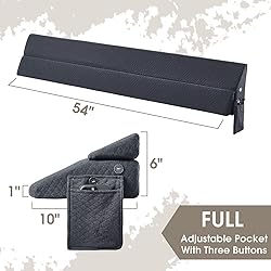 RUJIPO Full Size(54"x10"x6") Bed Wedge Pillow for