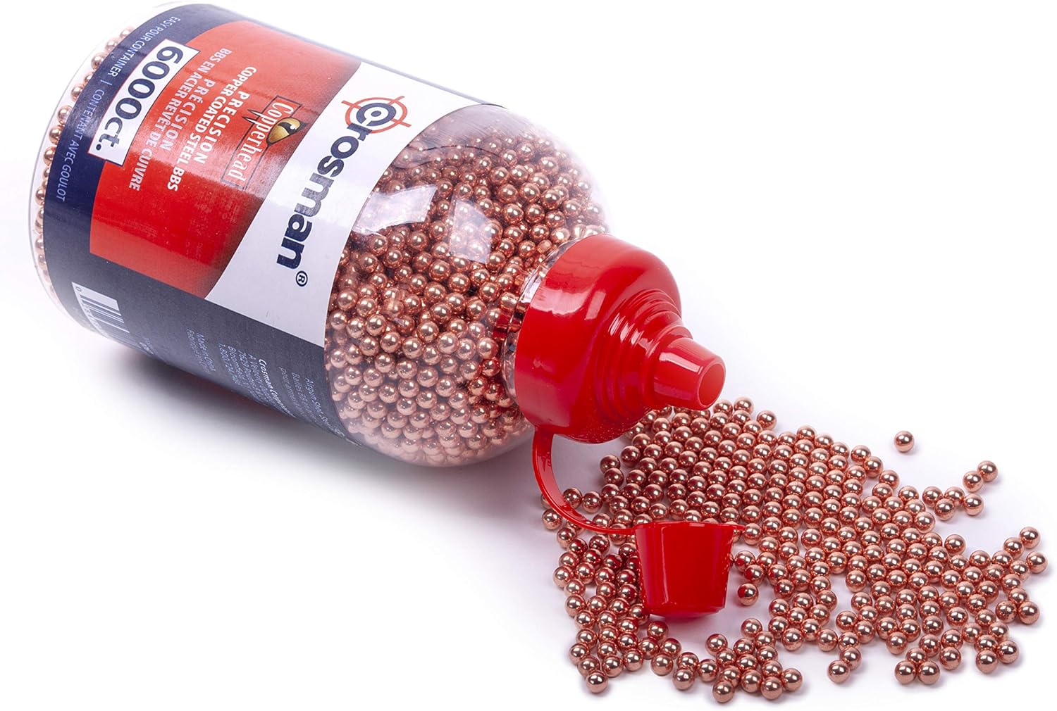 Crosman Copperhead 4.5mm Copper Coated BBs in EZ-Pour Bottle for BB Air Pistols and BB Air Rifles (6000-Count) : Air Gun Pellets : Sports & Outdoors