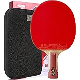 DHS Performance-Level Table Tennis Racket Professional Ping Pong Paddles with Hurricane Rubbers, Ideal for Advanced Offensive Players &amp; Loop Control
