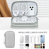 FYY Travel Cable Organiser 2-Layer Waterproof Tech Pouch 8.3 x 5 x 2.6 in M-Grey view 6