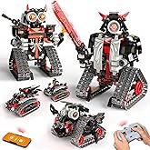 Opmind 5 in 1 STEM RC Robot Building Kit, APP & Remote Control Samurai/Ninja Blocks 419 Pcs, Erector Set RC Toy for Kids, DIY Build Science Educational Gift for Age 6 7 8 9 10 11 12+ Boys & Girls