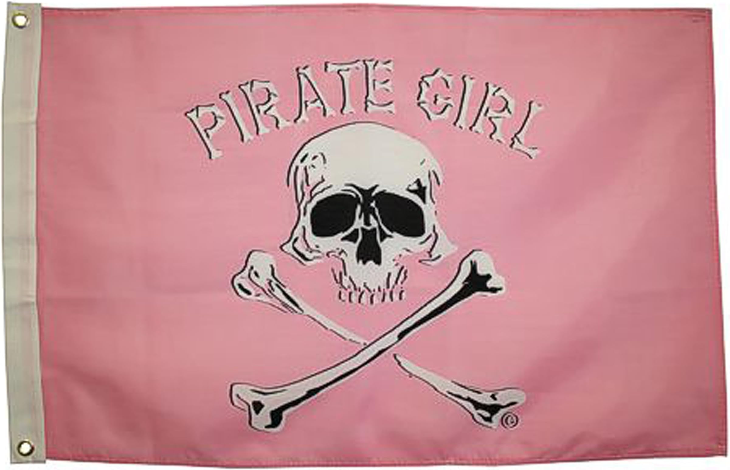 JHN Gift Jolly Roger Pirate Girl Flag 3x5 Ft Outdoor Grade Nylon