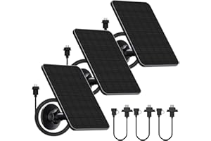 Rhorawill 3 Pack Solar Panel for Blink Outdoor 4(4th Gen)/Blink Outdoor(3rd Gen) XT3 and Blink XT2/XT Camera(Not Included)/Blink Outdoor Camera,Blink Solar Panel with Mount 13.1ft Cable Rubber Plug