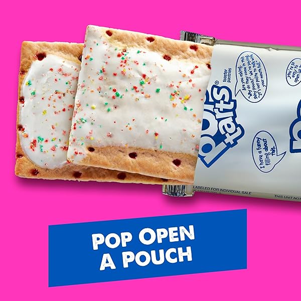 POP-TARTS TOASTER PASTRIES, BREAKFAST FOODS, KIDS SNACKS, FROSTED STRAWBERRY, 20.3OZ BOX (12 POP-TARTS)