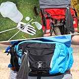 AWAVM 2 Pcs Golf Towels Microfiber Carabiner Black Gray 90g Absorbent view 6