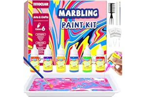 Titoclar Water Marbling Paint for Kids, Art Supplies for Kids,Arts and Crafts for Girls Boys Ages 8-12 6-8 3-5, Birthday Gifts Toys for Girls 3+ Years Old