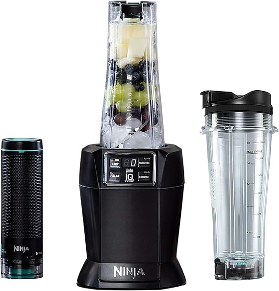 Ninja Nutri 1000W Personal Blender [BL580UKV] with FreshVac Technology, 1000 W, Black Amazon.co
