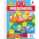 School Zone Big Preschool Workbook: 320 Spiral-Bound Pages, Pre-K, Colors, Shapes, Numbers, Early Math, Alphabet, Pre-Writing, Phonics, Following Directions, Ages 3-5