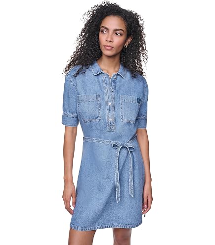 sanctuary denim dress Womens Always Enough Seaside Wash Small at Amazon Women's Clothing store blue flower gingham print mini dress This dress offers unstructured Avec Les Filles Women's Color:Brown Burn