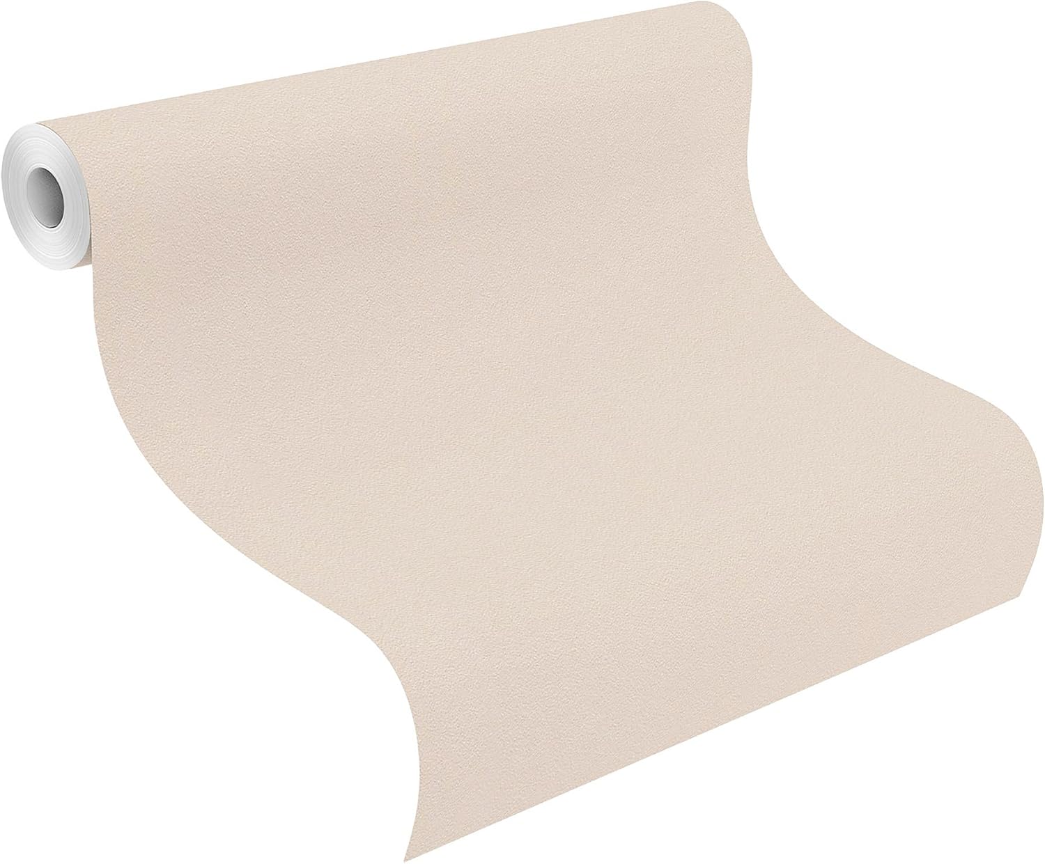 Rasch 607789 Non-Woven Wallpaper, Plain Beige, 0.53 m x 10.05 m