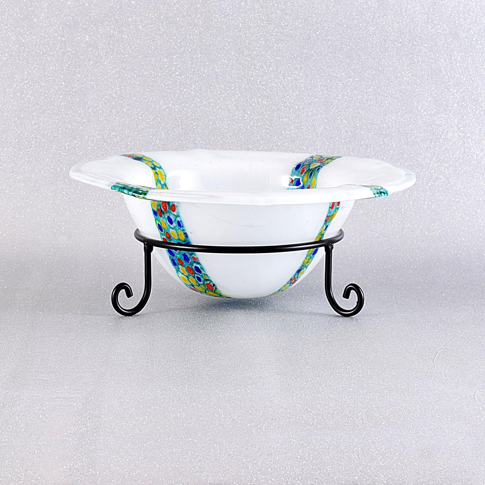 Decorative Fused Glass Fruit Bowl Coffee Table Decor