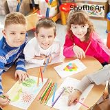 Shuttle Art 408 Pack Colouring Pencils Bulk 12 Colours with 20 Sharpeners view 2
