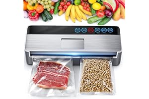 VSDK Vacuum Sealer Machine, Full Automatic Food Sealer (95Kpa), Vacuum Sealers Bags, Air Sealing System Dry, Moist Food Preservation Modes, Lab Tested, LED Indicator Lights