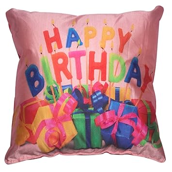Twisha Happy Birthday Presents Pillow 12 X 12 X 4 Inch