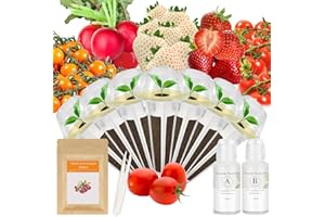 TITANIX Strawberry and Pineberry Seed Pod Kit for AeroGarden, Ahopegarden with Red Strawberry, Radish, Pineberry, Red Heirloom/Golden Harvest Cherry Tomato - Hydroponics Supplies for Most Brand (7-pod)