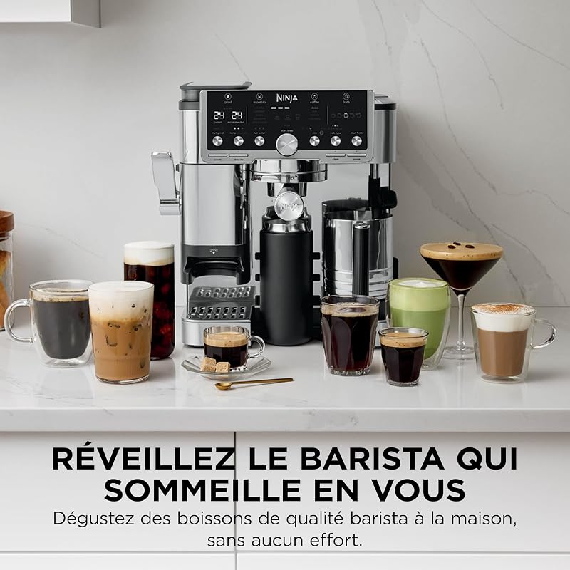Machine à café Luxe Pro 3-en-1, Latte, Cappuccino, facile à utiliser