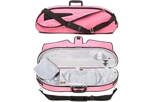 Bobelock Half Moon Puffy 1047P 4/4 Violin Case with Pink Exterior and Grey Interior