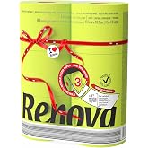 Renova Lime Green Toilet Paper 3 Ply 6 Jumbo Rolls 180 Sheets Septic Safe | Eco Label &amp; EMAS certified, dermatologically tested, lightly scented core. Jumbo rolls last longer between changes.