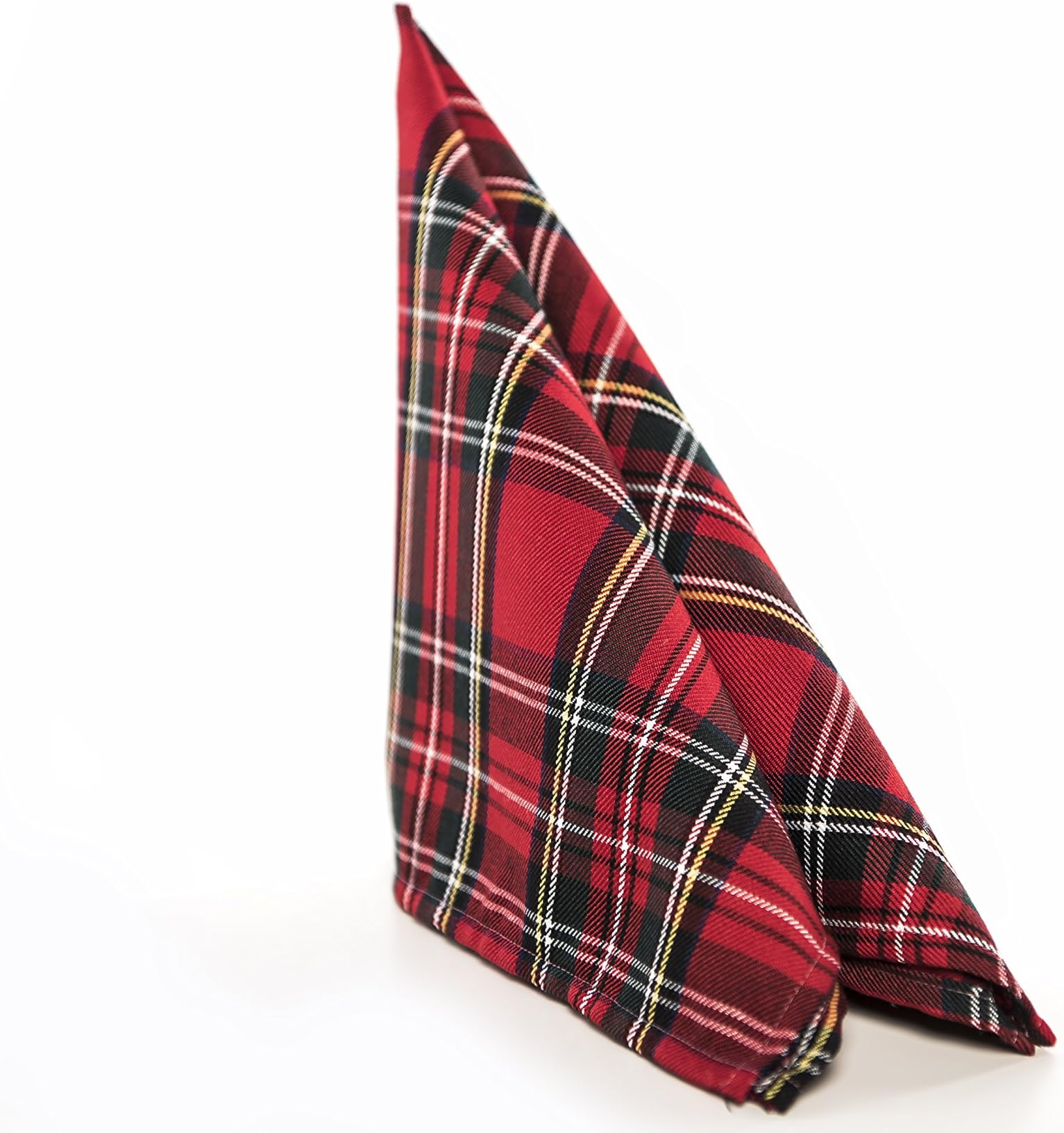 TextilDepot24 tartan table linen, Polyester Blend, red, 40 x 40 cm