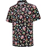 Mens Christmas Golf Polo Shirts Short Sleeve Funny Golf Shirts Ugly Christmas Shirts for Men