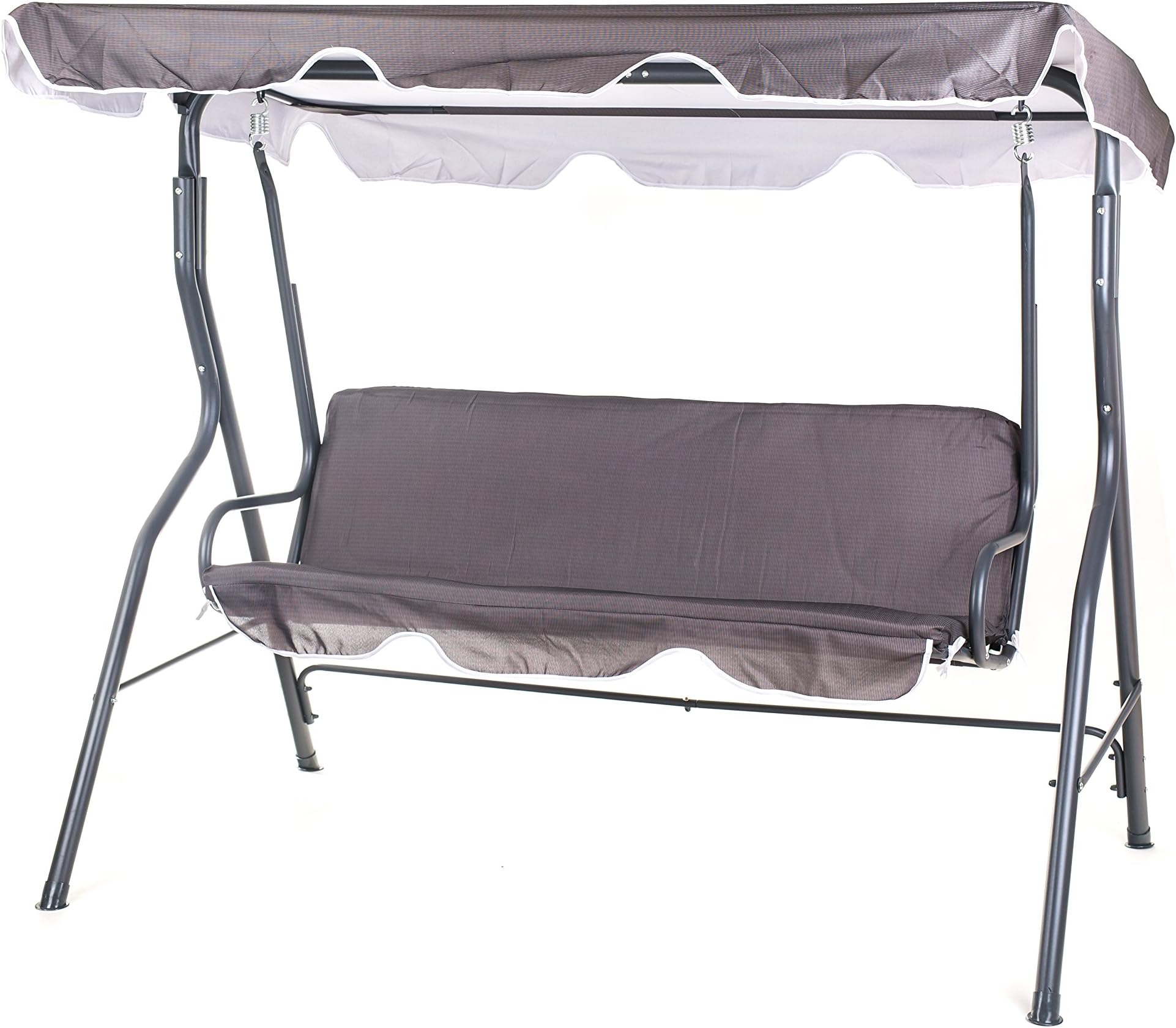 Happy Green Lima Garden Swing 3 Seater for Adults, Anthracite, 54x135x14 cm
