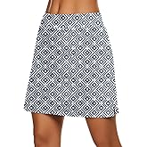 Ekouaer Women's Active Performance Skort Lightweight Skirt for Running Tennis Golf Workout Sports