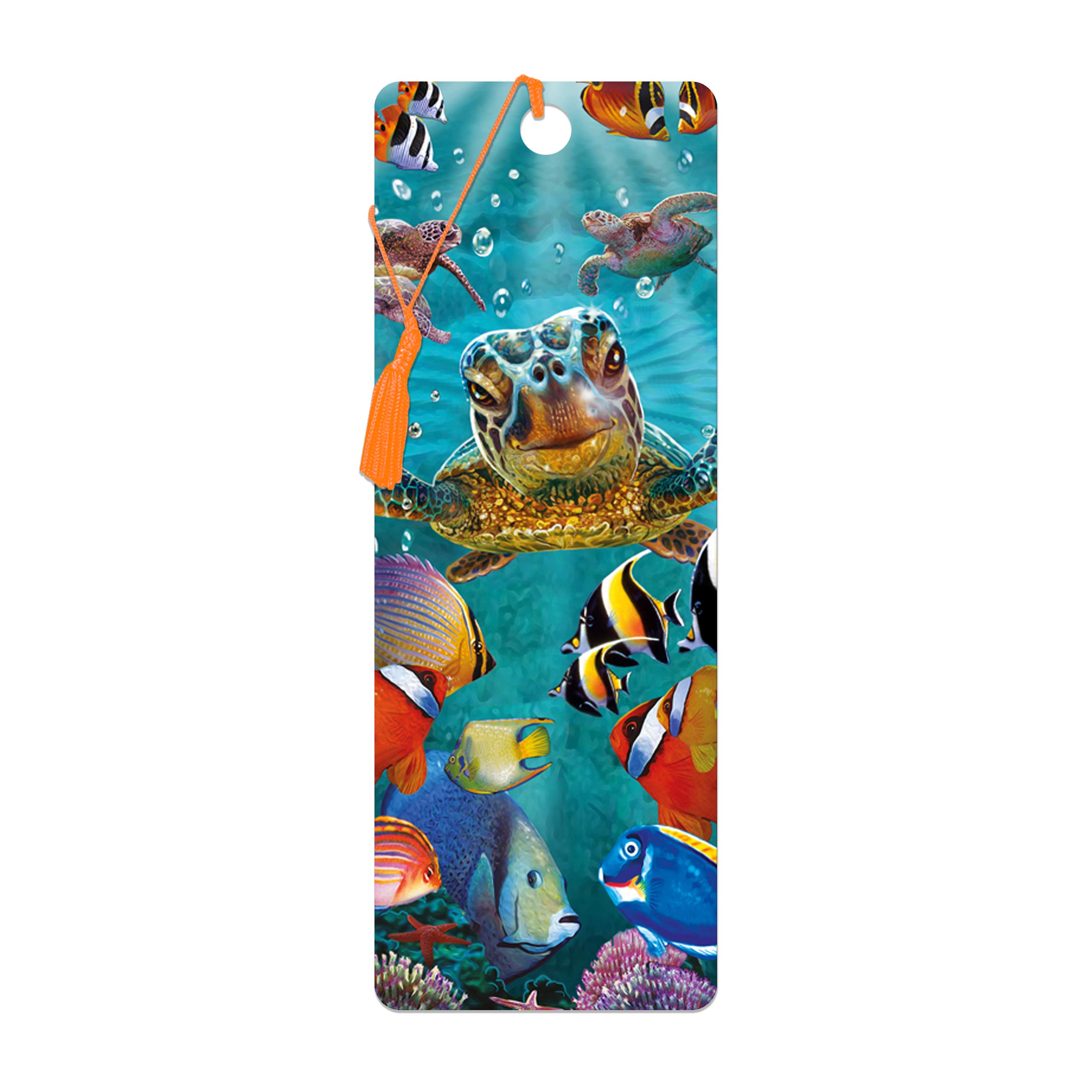 3D LiveLife Bookmark - Tiny Bubbles from Deluxebase. A Sea Turtle Bookmark with lenticular 3D Artwork Licensed from Renowned Artist Steve Sundram
