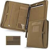 Livans Portfolio Padfolio Binder with Detachable 3-Ring Planner &amp; A4 Paper | Large-12x13.6" Zip Notebook Cover, 25 Sheets Letter Paper, 1" O-Ring, Handle Art Portfolio Bag, for Gift Work Travels School
