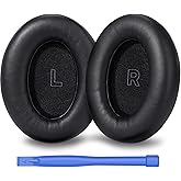 Replacement Earpads for Bose QuietComfort Ultra – Premium Memory Foam Cushions with Soft Protein Leather, Enhanced Noise Isolation, Easy Installation, for Bose QC Ultra Headphones (Black)