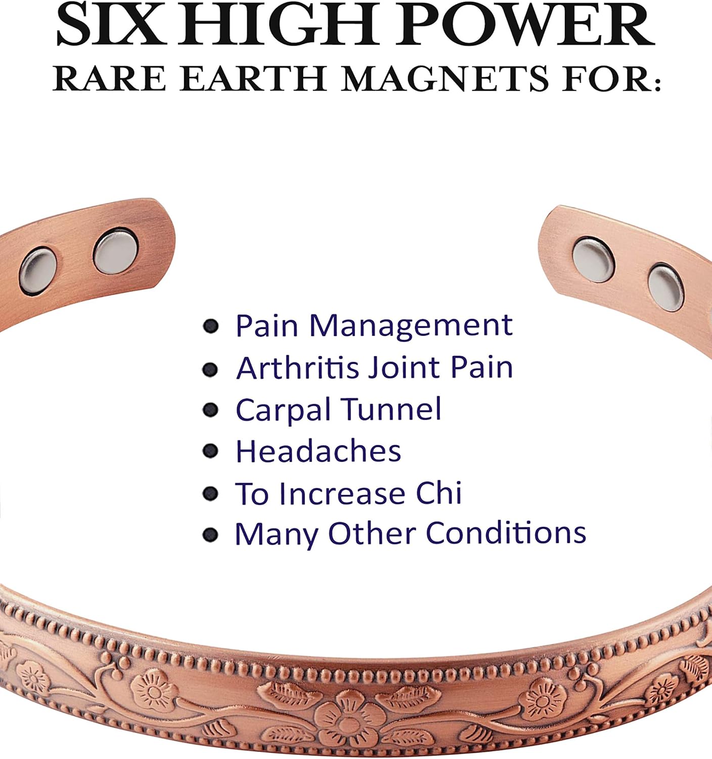 MAGNETJEWELRYSTORE Magnetic Therapy Copper Bracelet High Power Splendor: Health & Personal Care