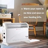 DONYER POWER Convector Radiator Heater 2000W White Adjustable Thermostat Free view 4
