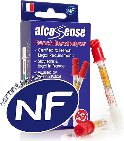 AlcoSense NF Certified Breathalyzers Twin Pack for France Europe Travel