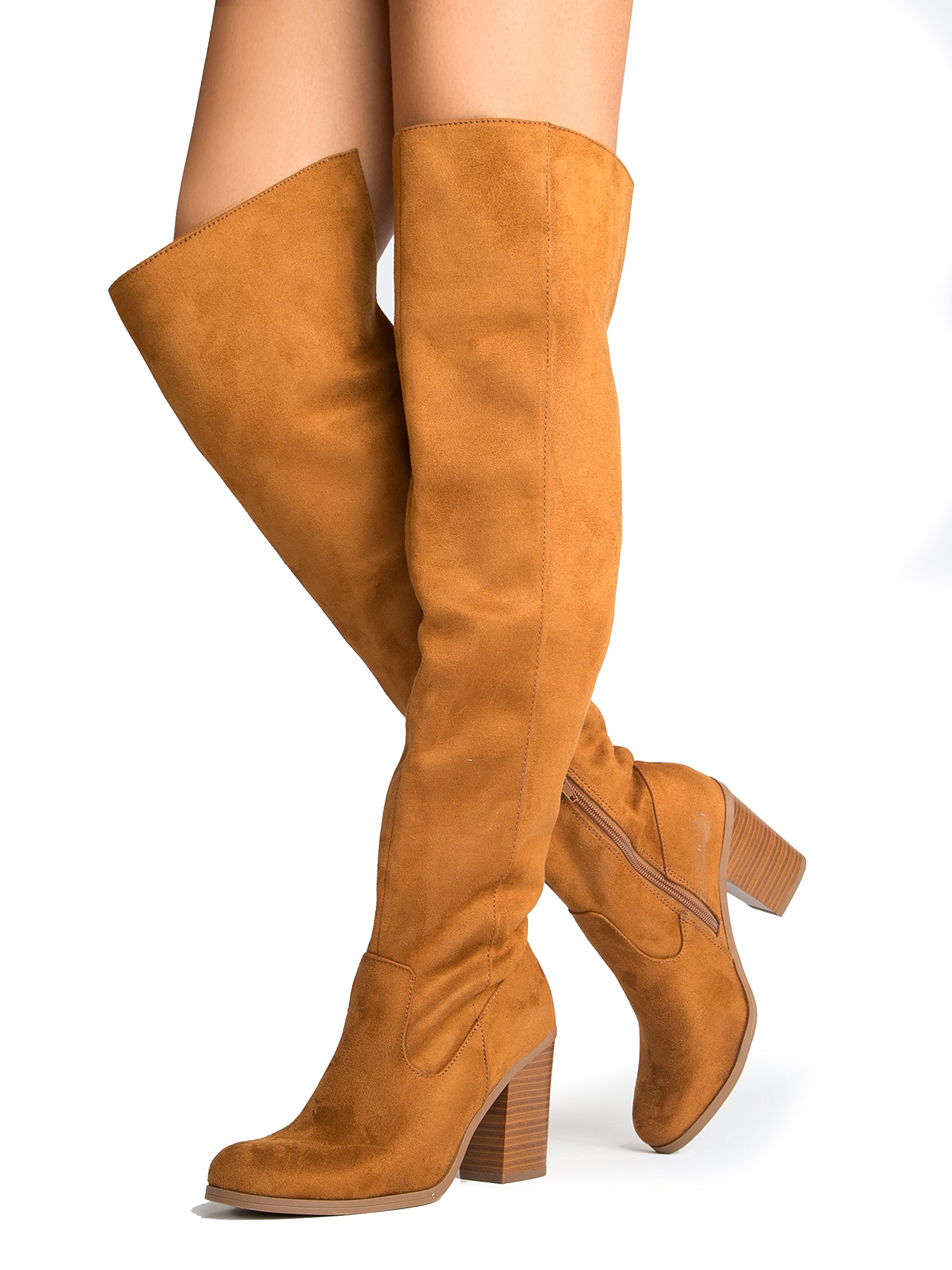 Dark brown over knee boots Shoes for Women