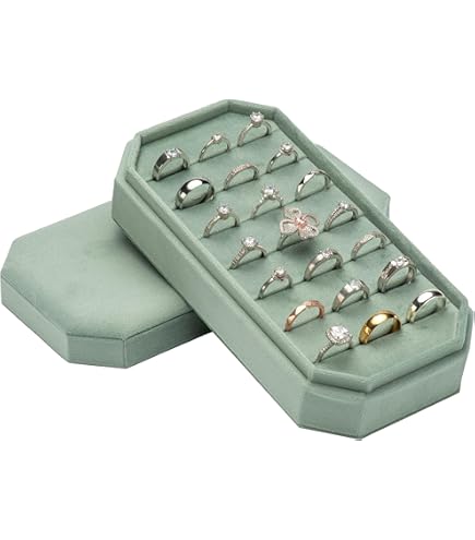 Ring Display Case Juvale 5-Pack Velvet Ring Insert Display Tray