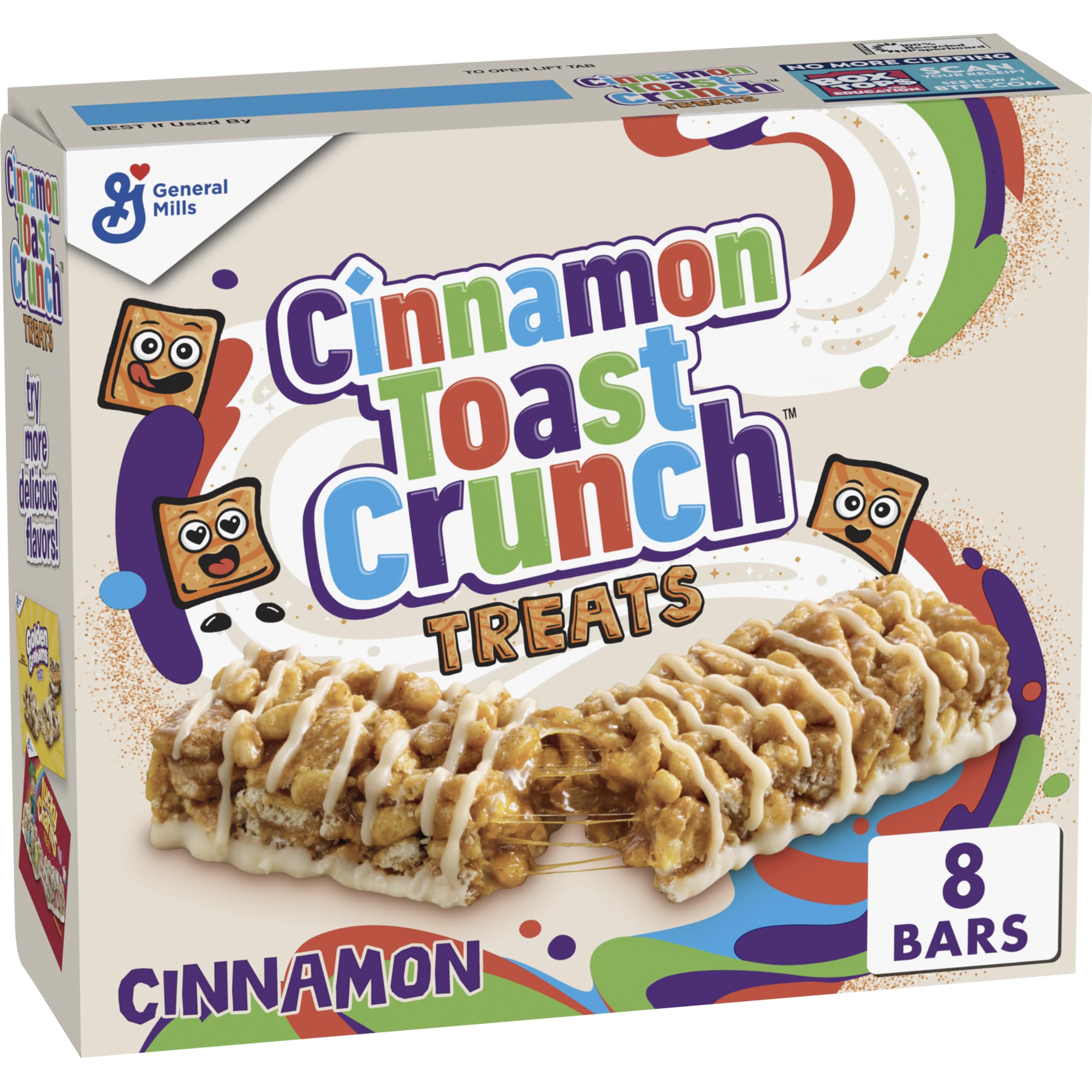 Cinnamon Toast Crunch Cereal Treat Bars, Snack Bars, 8 Ct, 6.8 oz
