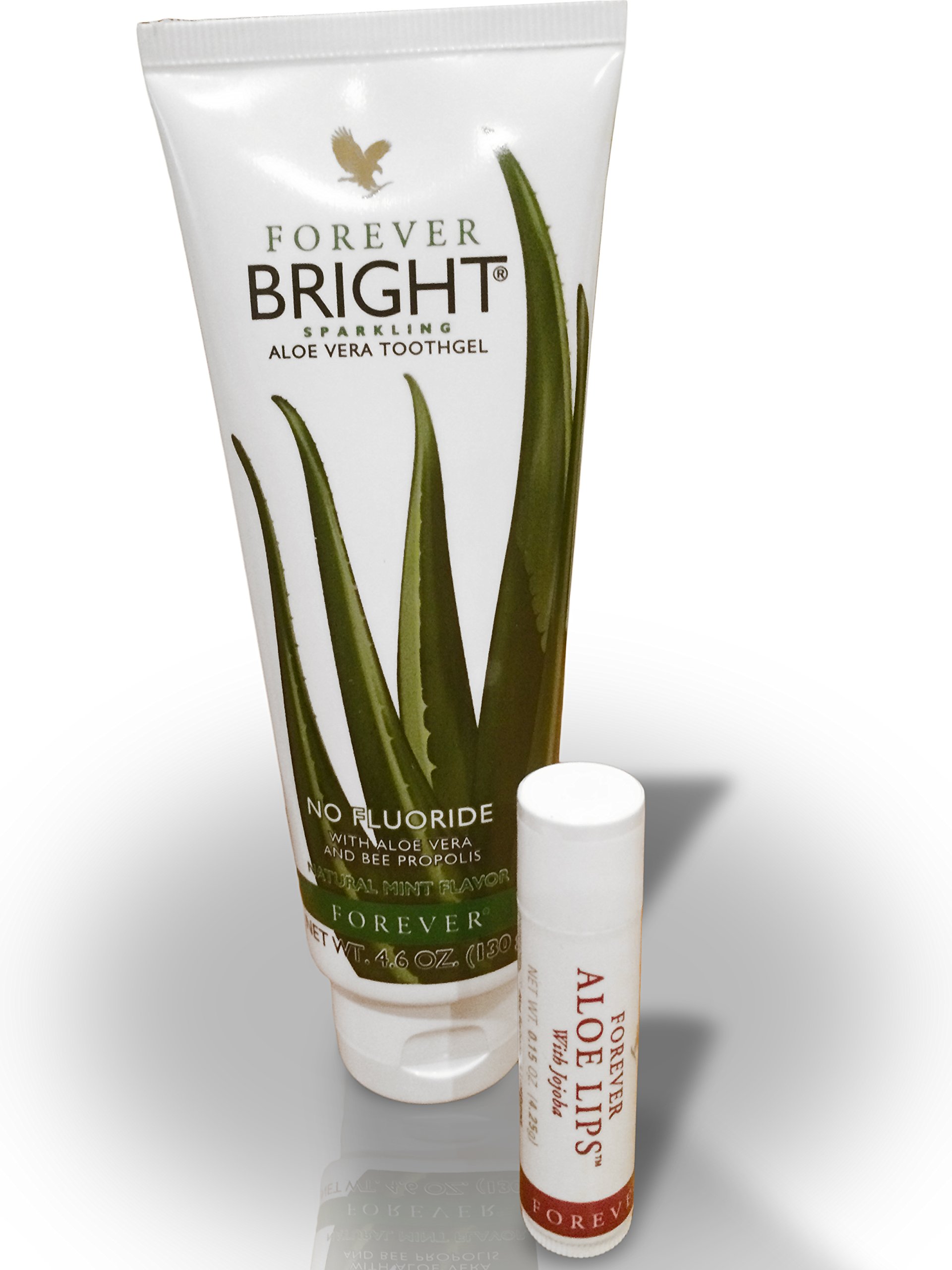 Tooth Gel Aloe Vera Bright From Forever Living Best Whitener with Lip Balm Aloe Lips Ideal for Oral care Tooth paste for Gums and Teeth and Balm to take care of your Lips