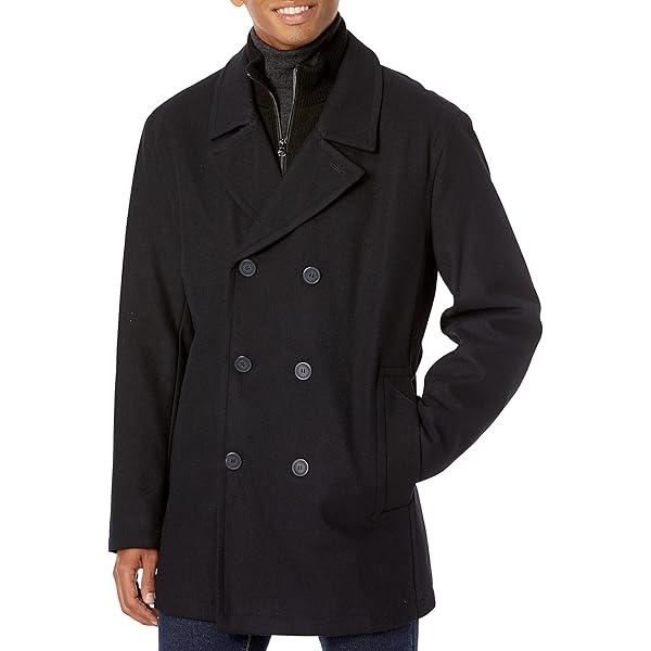 Nautica Big and Tall Wool Pea Coat (Black 5X-T) at Amazon