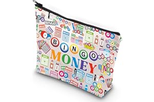 G2TUP Funny Bingo Game Lover Gift Money Zipper Bag Casino Gambling Toiletry Bag