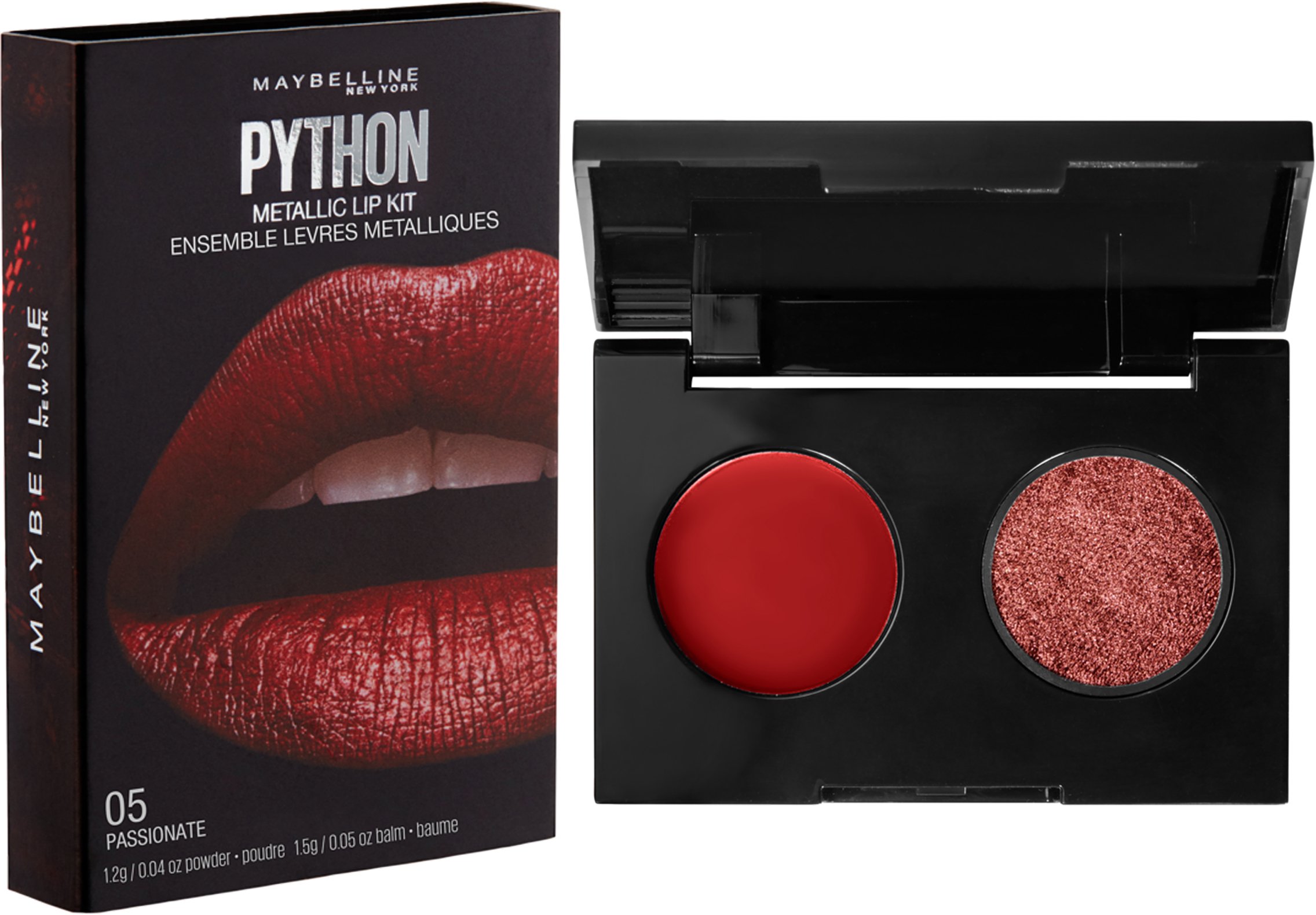 MAYBELLINE - Lip Studio Python Metallic Lip Makeup Kit, Passionate - 0.09 oz. (2.7 g)