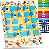 Matching Memory Game for Kids Ages 3-5 4-8, Board Games for 4-6, Car Airplane Camping Travel Toys Games Activities for 3-5 4-8, Toddler Kid Road Trip Essentials, Birthday Gifts for Kids Boys Girls