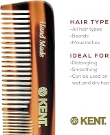 KENT A OT Pocket Comb Handmade Coarse Fine Tooth Styling for Fine Medium Hair view 5