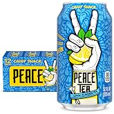 Peace Tea Caddy Shack Lemon-Flavored Iced Tea Cans, 12 fl oz, 12 Pack | Sweet tea, 6 mg of caffeine, natural flavors and no added color