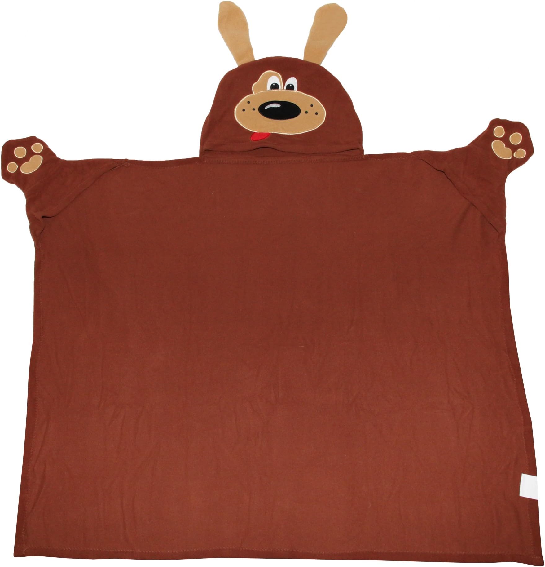 Cuddle Buddy Childrens/Kids Hooded Animal Character Fleece Blanket Robe (80cm x 90cm) (Dog)