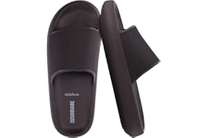 CUSHIONAIRE Feather EVA Mens Sandals – Slip On Recovery Slides, Lightweight Water Shoes for Men
