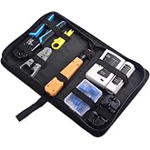 Cable Matters 7-in-1 Network Tool Kit with RJ45 Crimping Tool | Punch Down Device and Stand, Cable Tester, RJ45 Connectors and Boots, Wire Strippers, Carrying Case Included