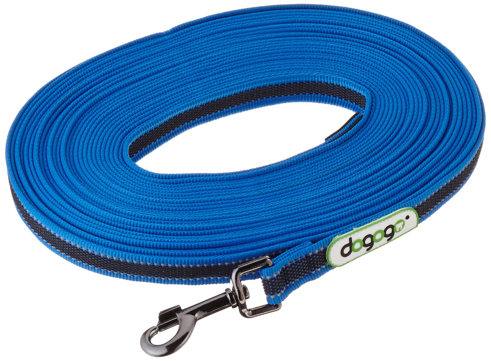dogogo Rubber Leash without Hand Loop, 15 m, Blue