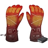 Heated Gloves for Men Women,3 Levels Temperature Rechargeable Waterproof Touchscreen Electric Gloves with Long Life for Skiing Motorcycle Hunting Cycling Outdoor Work Extreme Cold Winter DB
