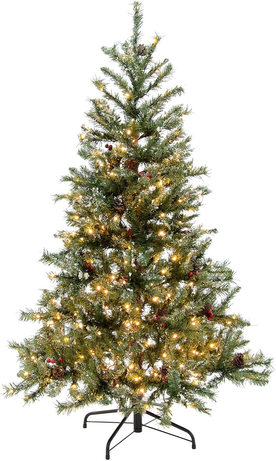 Mr Crimbo 150cm 5ft Pre Lit Decorated Christmas Tree This