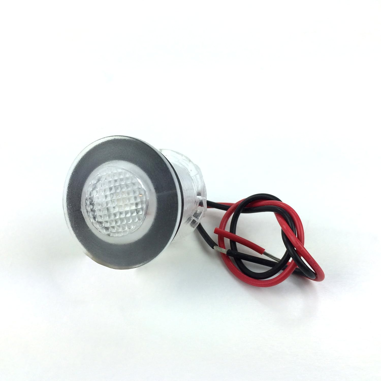 RecPro Round Red 12V LED Livewell Courtesy Accent Light | Marine Boat RV | Waterproof (1 Pack)