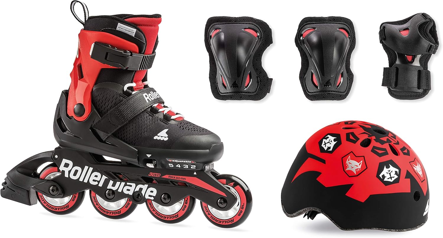 Patins à Roulettes En Ligne Rollerblade Homme Taille 44 (UK 10) Avec Sac Et Protections - Occasion